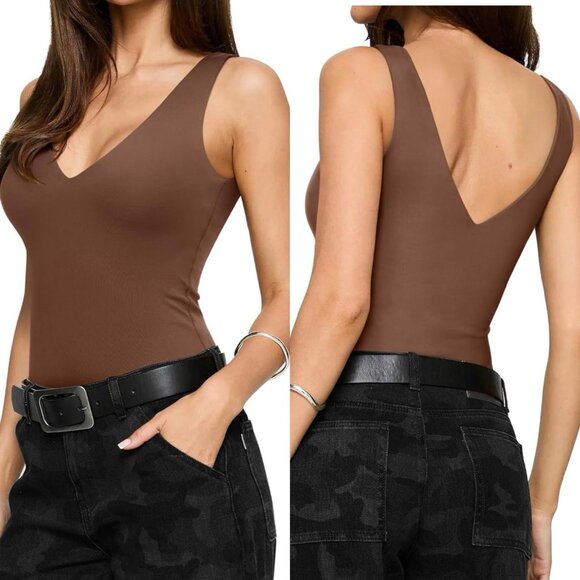 Women’s Sexy Plunge Deep V Neck Sleeveless V Backless Size Small 2 Piece Lot - Picture 5 of 6